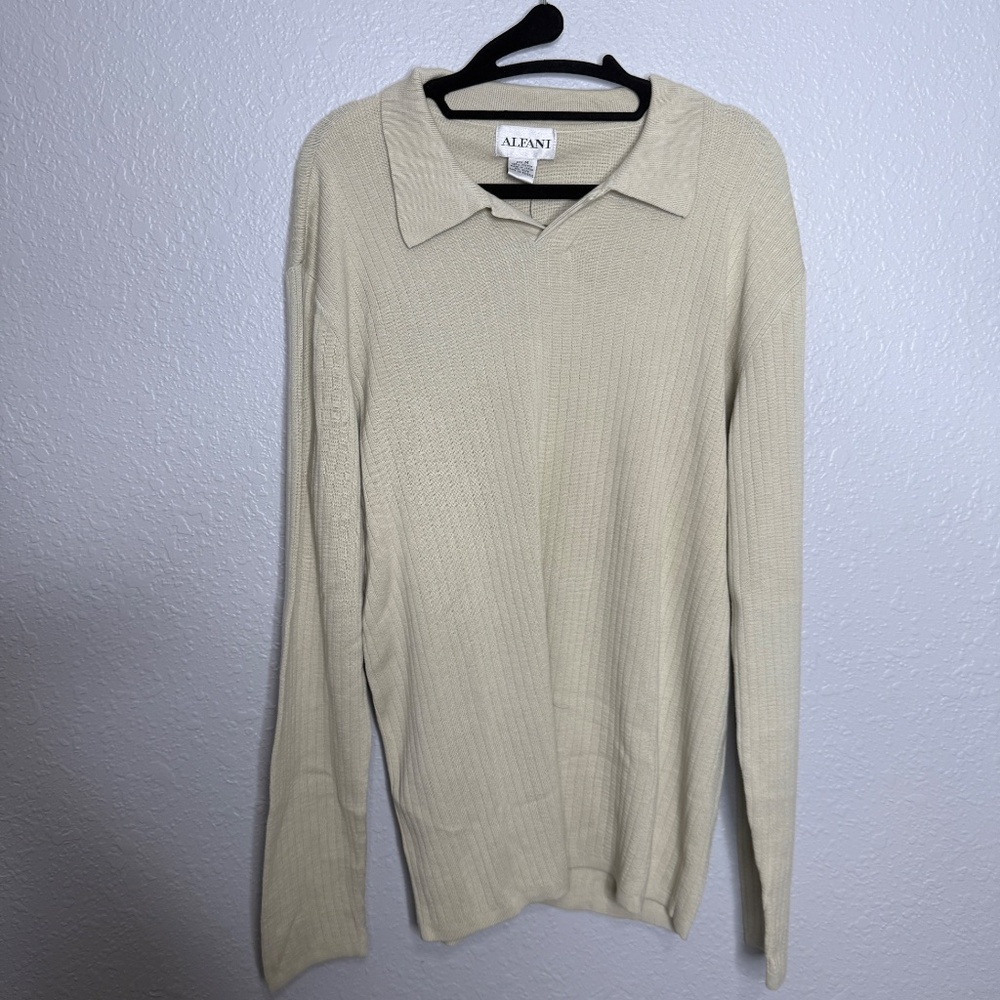 Alfani Pearl long sleeve sweater in fine gauge